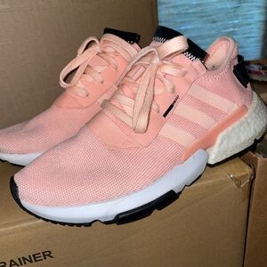 Adidas Pink Suede Sneakers with Minimalist Design